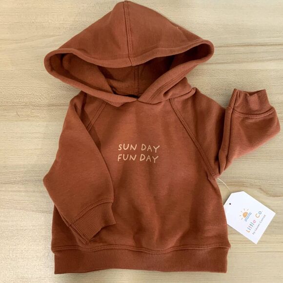 NWT!! Sz NB "Sunday Funday" Lightweight Hoodie in Color Rust - Picture 2 of 6